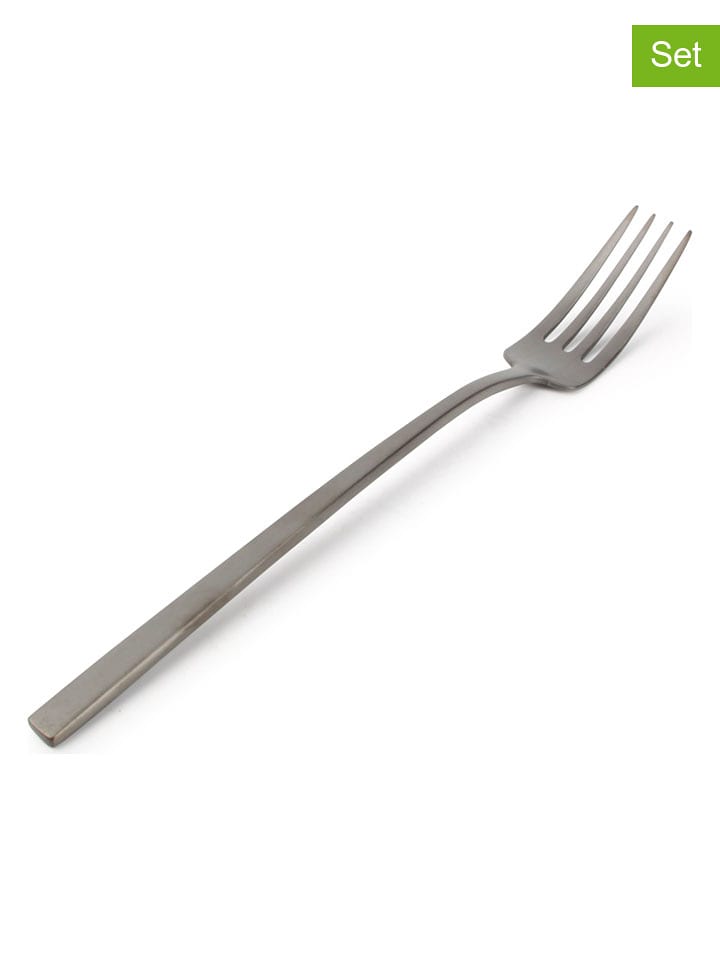 Salt and Pepper Widelce (6 szt.) "Terno" w kolorze czarnym - wys. 22,2 cm rozmiar: onesize