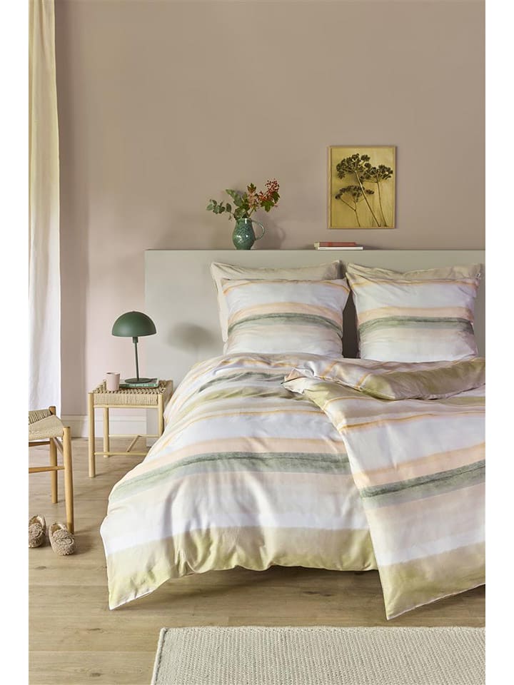 Beddinghouse Komplet pościeli satynowej "Emelia" w kolorze zielonym rozmiar: 155x220 cm