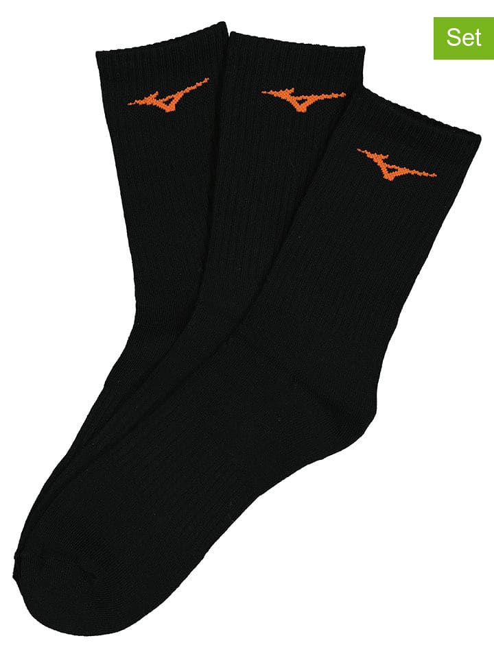 Mizuno Skarpety sportowe (3 pary) w kolorze czarnym rozmiar: 38-40