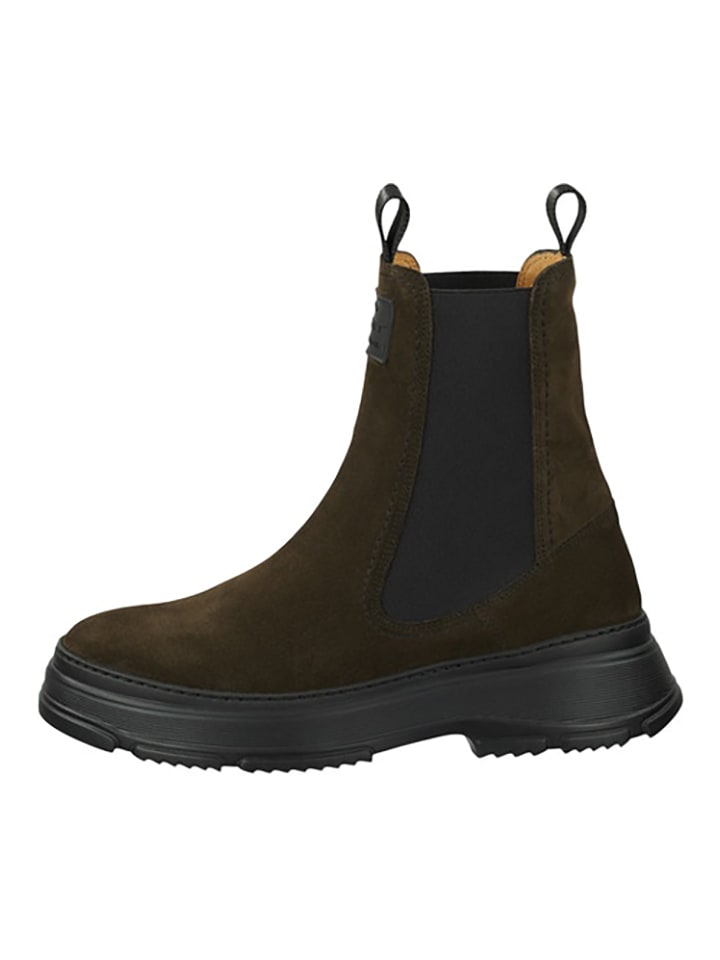 GANT Footwear Skórzane sztyblety "Janebi" w kolorze khaki rozmiar: 40