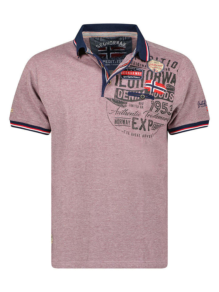 Geographical Norway Koszulka polo "Kollower" w kolorze czerwonym rozmiar: 140