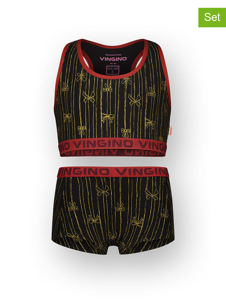 Vingino 2-częściowy zestaw bielizny w kolorze czarno-żółtym rozmiar: 146/152