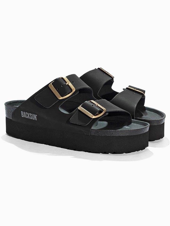 BACKSUN Klapki "Maldives" w kolorze czarnym rozmiar: 41