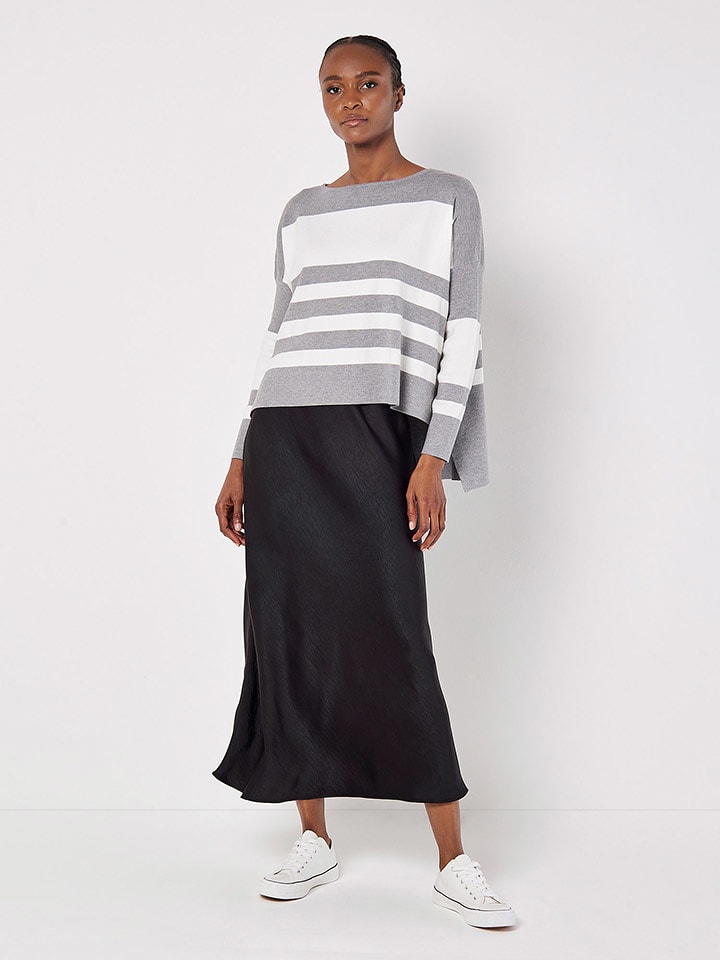 Apricot Sweter w kolorze szaro-białym rozmiar: S