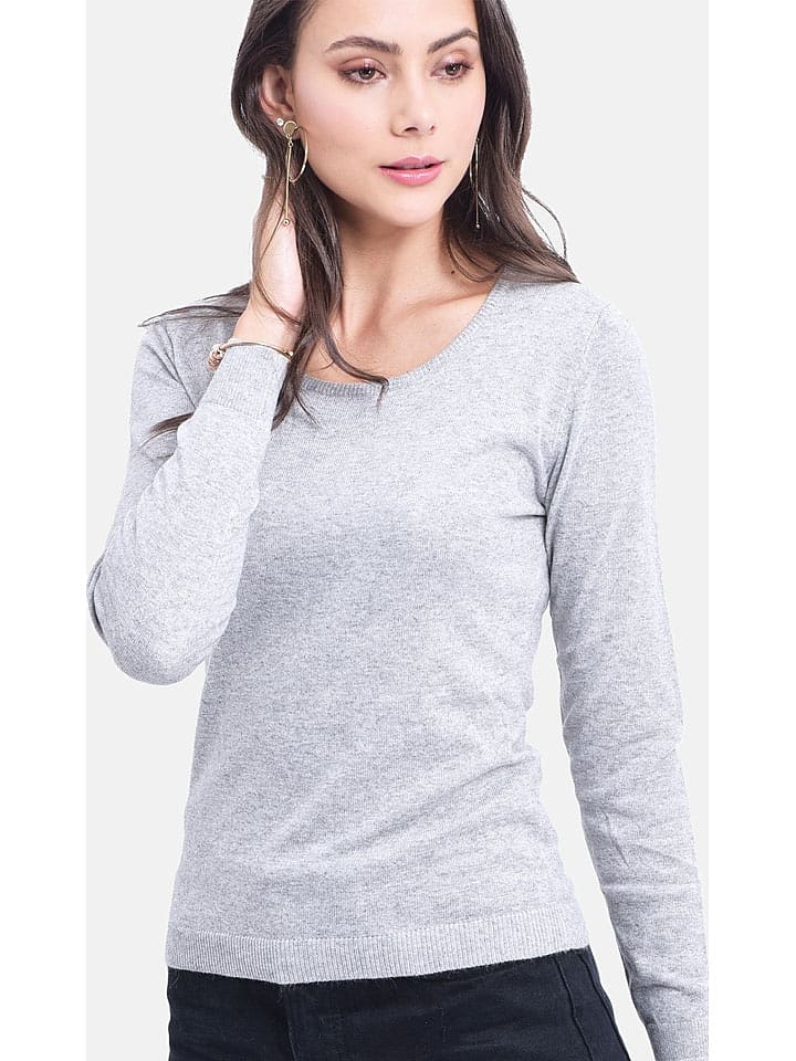 ASSUILI Sweter w kolorze jasnoszarym rozmiar: 38