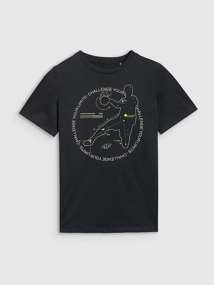 4F Koszulka w kolorze czarnym rozmiar: 122