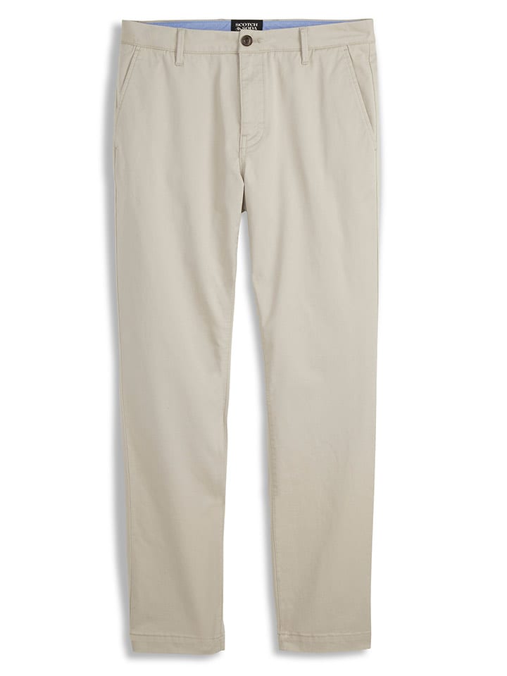 Scotch & Soda Spodnie chino w kolorze beżowym rozmiar: W30/L32