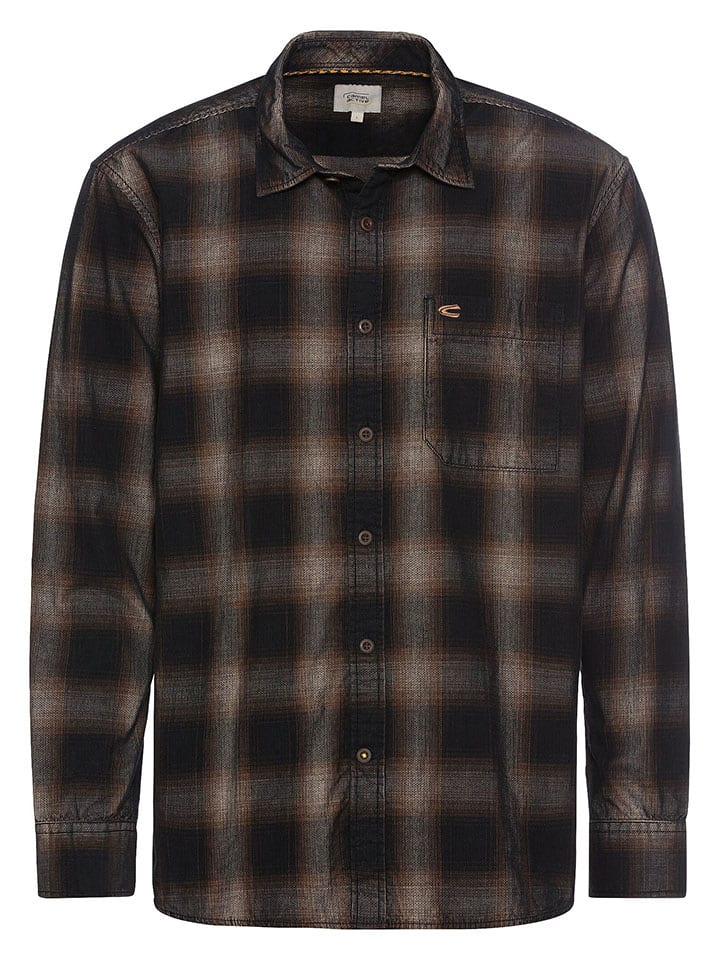 Camel Active Koszula w kolorze czarno-brązowym rozmiar: 3XL