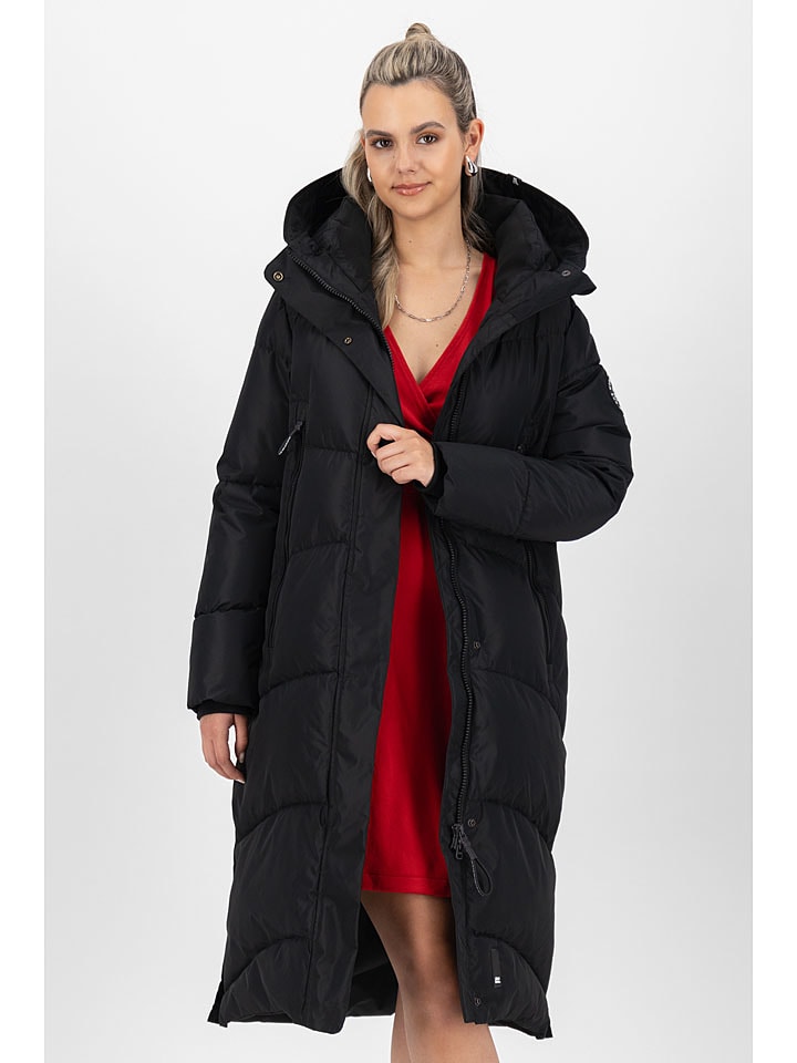 alife and kickin Płaszcz zimowy "Juna" w kolorze czarnym rozmiar: L