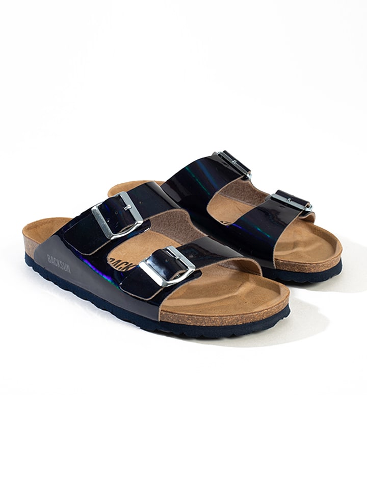 BACKSUN Klapki "Bali" w kolorze granatowym rozmiar: 36