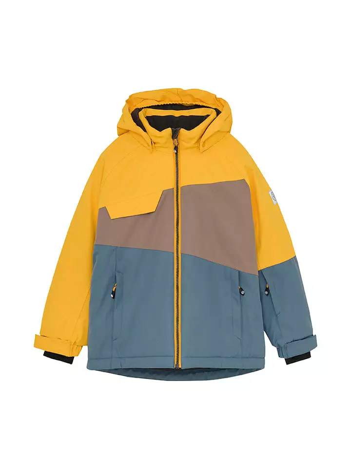 Color Kids Kurtka narciarska w kolorze żółto-jasnobrązowo-niebieskim rozmiar: 152