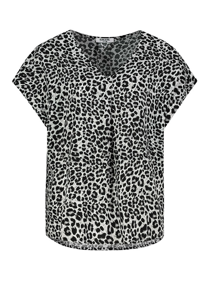 Sublevel Bluzka w kolorze czarno-biało-szarym rozmiar: M