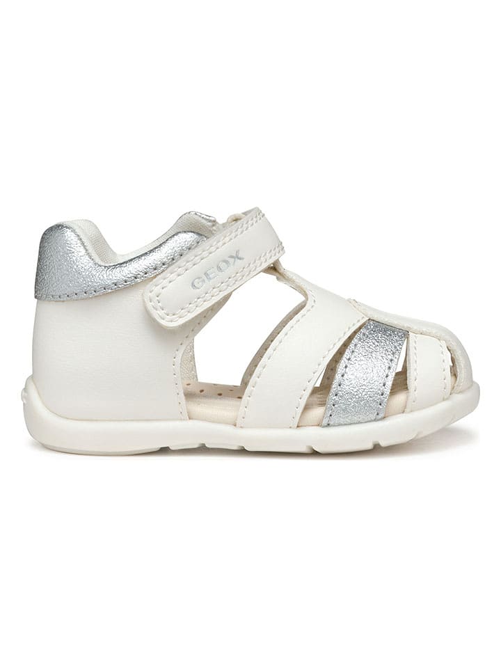 Geox Półsandały "Elthan" w kolorze srebrno-kremowym rozmiar: 26