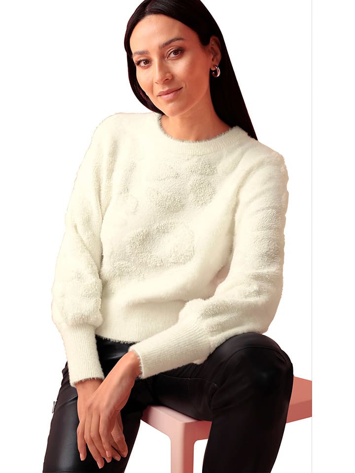 Heine Sweter w kolorze kremowym rozmiar: 42