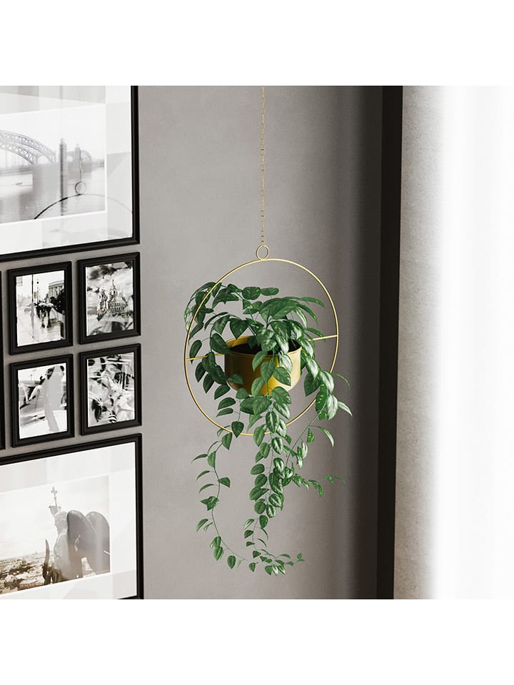 Evila Doniczka "Payanda" w kolorze złotym - wys. 40 x Ø 17 cm rozmiar: onesize