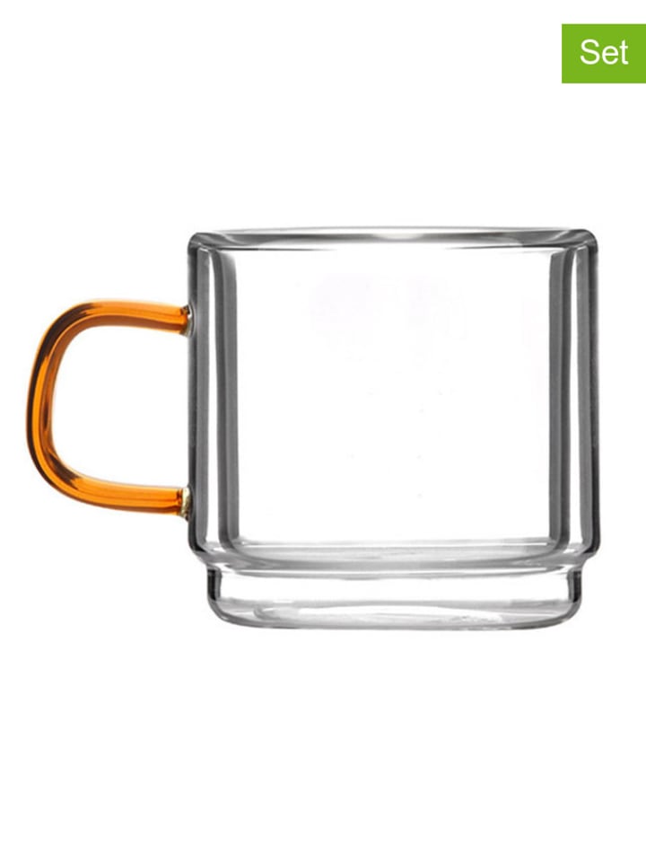 Vialli Design Kubki (2 szt.) w kolorze pomarańczowym - 80 ml rozmiar: onesize