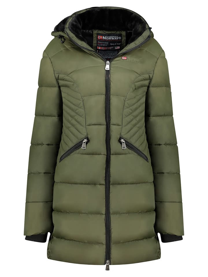 Geographical Norway Płaszcz zimowy "Bee" w kolorze khaki rozmiar: XXL