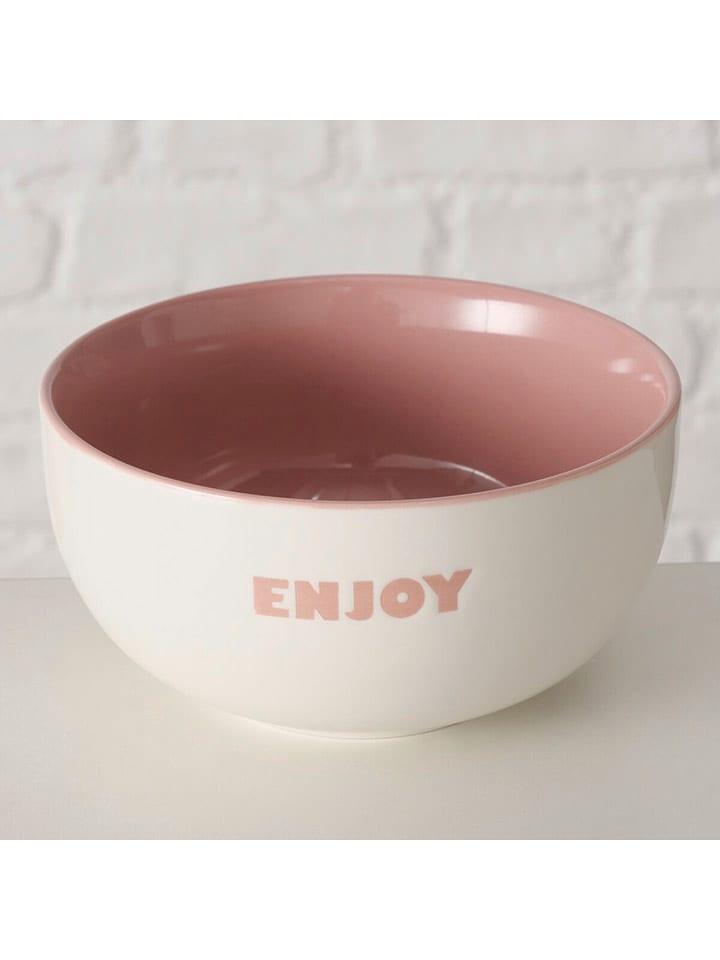 Boltze Miska "Emile" w kolorze kremowo-jasnoróżowym na musli - Ø 13 cm rozmiar: onesize