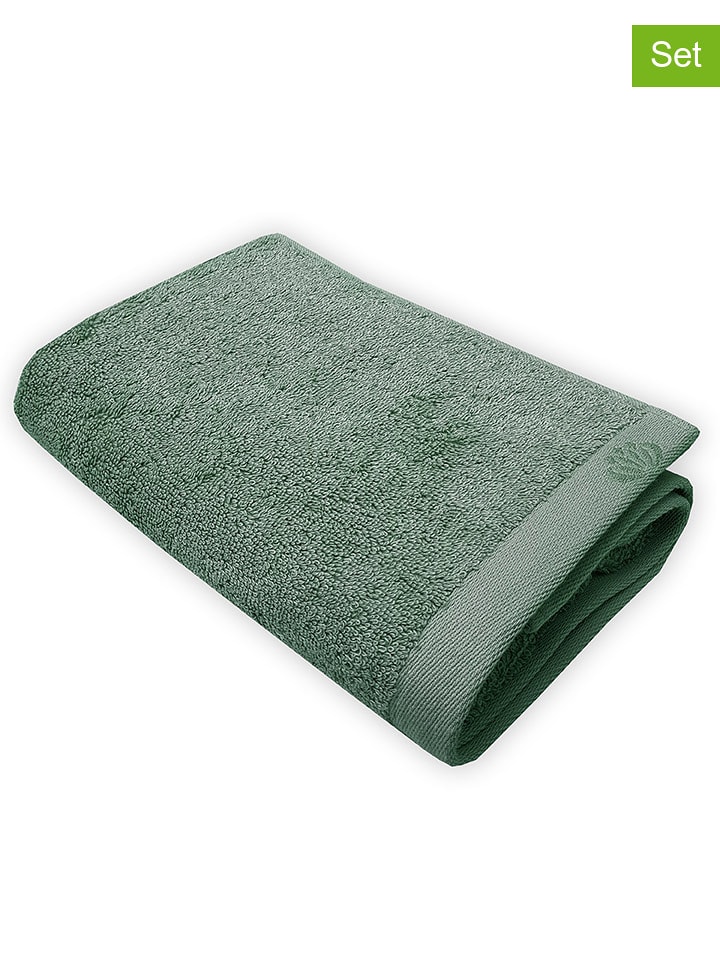 Framsohn Ręczniki (4 szt.) "Botanic Deluxe" w kolorze khaki do rąk rozmiar: 50x100 cm