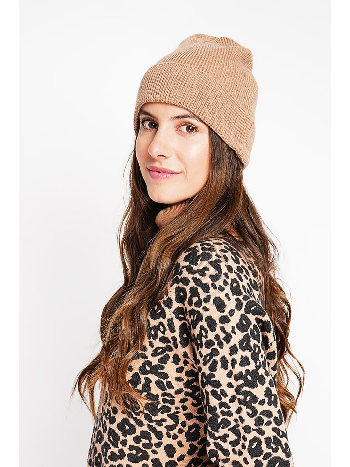 William de Faye Czapka beanie w kolorze karmelowym rozmiar: onesize