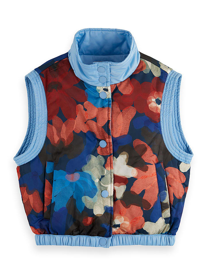 Scotch & Soda Kamizelka w kolorze błękitnym ze wzorem rozmiar: 164