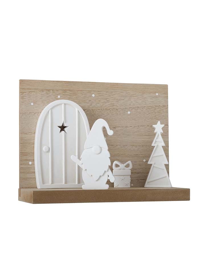 Boltze Dekoracja "Sigo" w kolorze jasnobrązowo-białym - 20 x 15 x 8 cm rozmiar: onesize