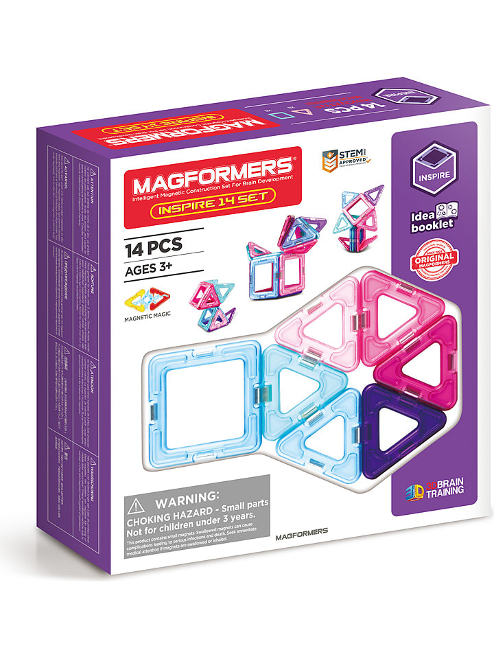 MAGFORMERS 14-częściowy zestaw magnetyczny "Inspire" - 3+ rozmiar: onesize