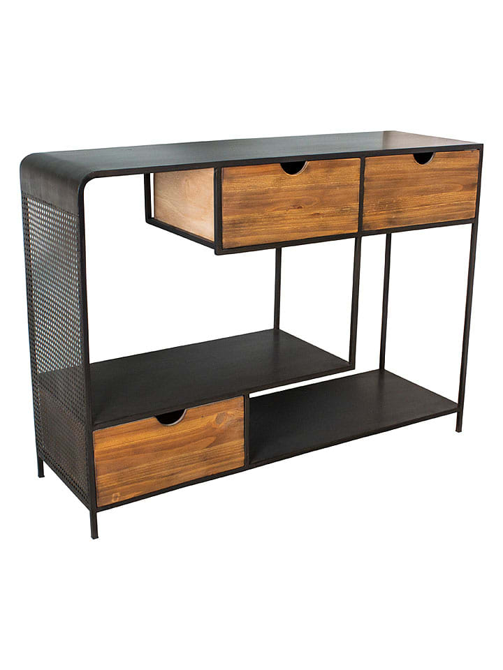 Anticline Szafka w kolorze czarno-jasnobrązowym - 110 x 80 x 36 cm rozmiar: onesize