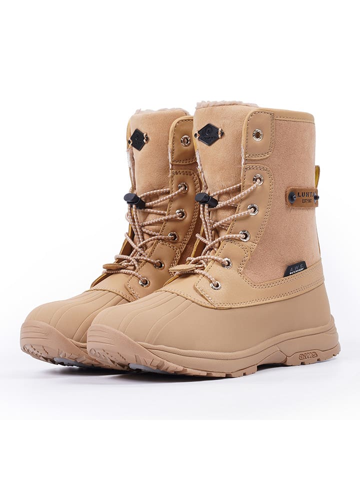 LUHTA Kozaki zimowe "Tuttu" w kolorze beżowym rozmiar: 39