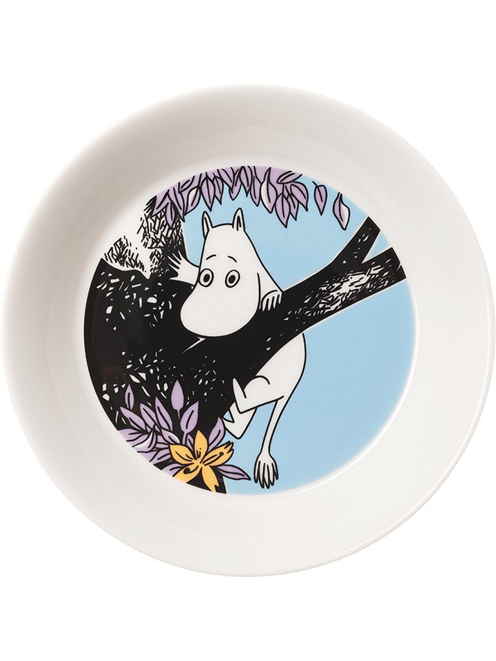 Moomin Spodek "Friends Forever" w kolorze błękitno-białym do filiżanki - Ø 15 cm rozmiar: onesize