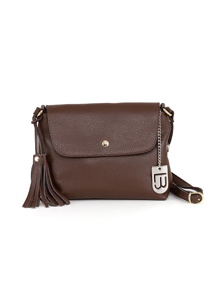 Lucca Baldi Skórzana torebka "Bagni" w kolorze ciemnobrązowym - 25 x 17 x 7 cm rozmiar: onesize