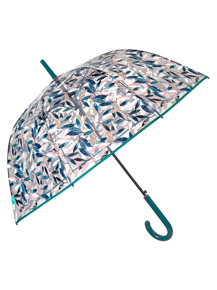PERLETTI Parasol "Leaves" w kolorze niebiesko-szarym - Ø 89 cm rozmiar: onesize