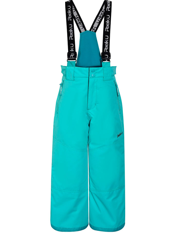 Peek U Spodnie narciarskie "Tara" w kolorze turkusowym rozmiar: 104