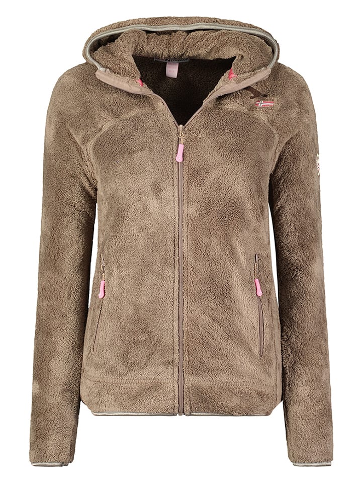 Geographical Norway Kurtka polarowa "Upalood" w kolorze jasnobrązowo-szarym rozmiar: M