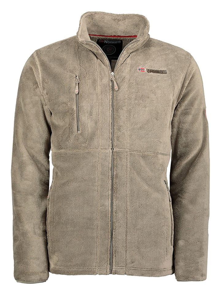 Geographical Norway Kurtka polarowa "Upload" w kolorze beżowo-szarym rozmiar: XL