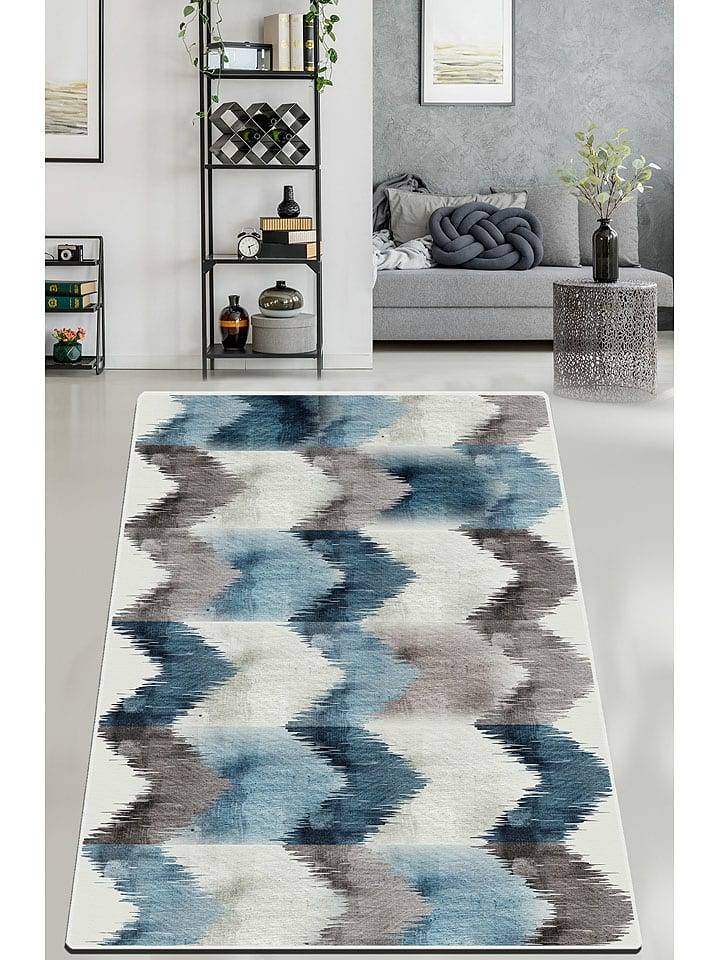 Conceptum Hypnose Dywan ''Faucibus'' w kolorze kremowo-niebiesko-brązowym rozmiar: 200x290 cm