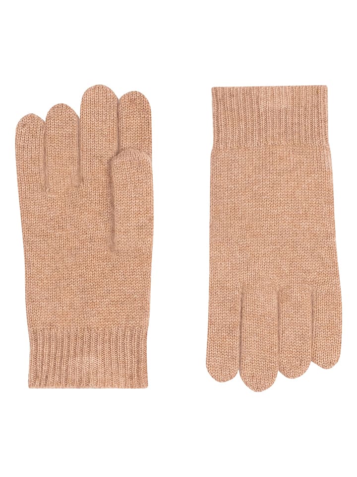 AUTHENTIC CASHMERE Kaszmirowe rękawiczki "Roc" w kolorze beżowym rozmiar: onesize