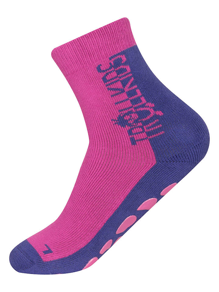 Trollkids Skarpety antypoślizgowe "Kids" w kolorze różowym rozmiar: 27-30