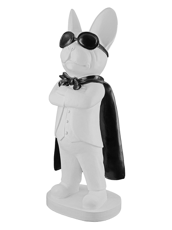 GILDE Figurka dekoracyjna "Hero Dog" w kolorze biało-czarnym - 13 x 33 x 10 cm rozmiar: onesize