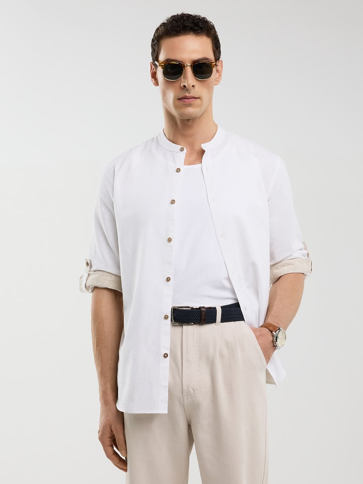 BIG STAR Koszula - Slim fit - w kolorze białym rozmiar: XXL