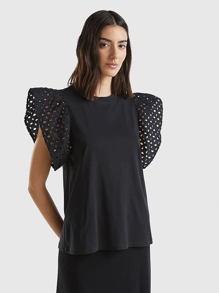 Benetton Bluzka w kolorze czarnym rozmiar: M