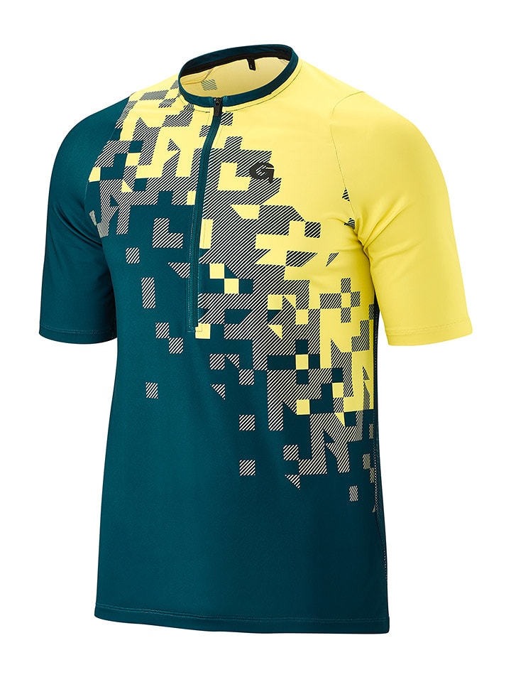 Gonso Koszulka kolarska "Garzolet" w kolorze granatowo-żółtym rozmiar: S