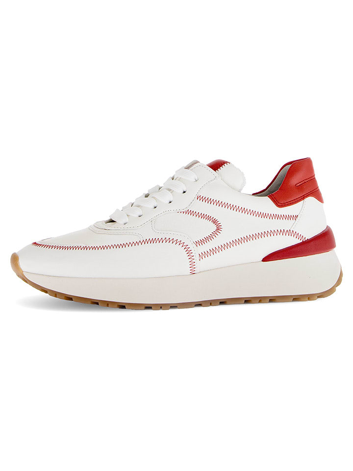 Gabor Skórzane sneakersy w kolorze biało-czerwonym rozmiar: 39