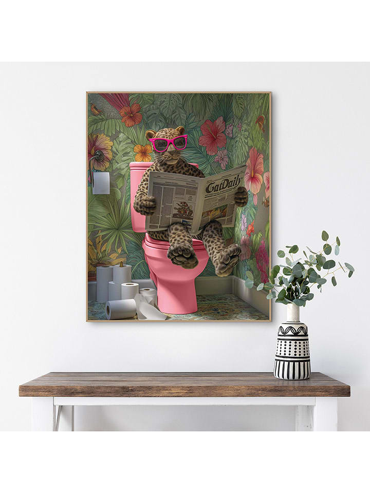 Orangewallz Druk artystyczny "Panther Break" w ramce rozmiar: 40x50 cm