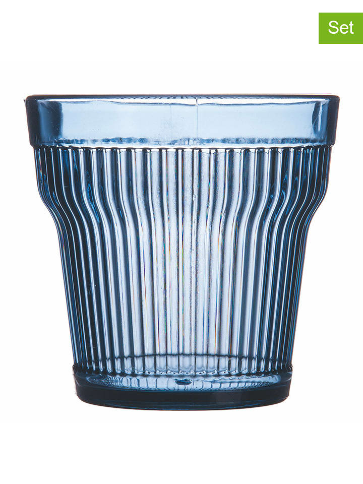 Villa d´Este Szklanki (6 szt.) "Fashion Ocean" w kolorze niebieskim - 300 ml rozmiar: onesize