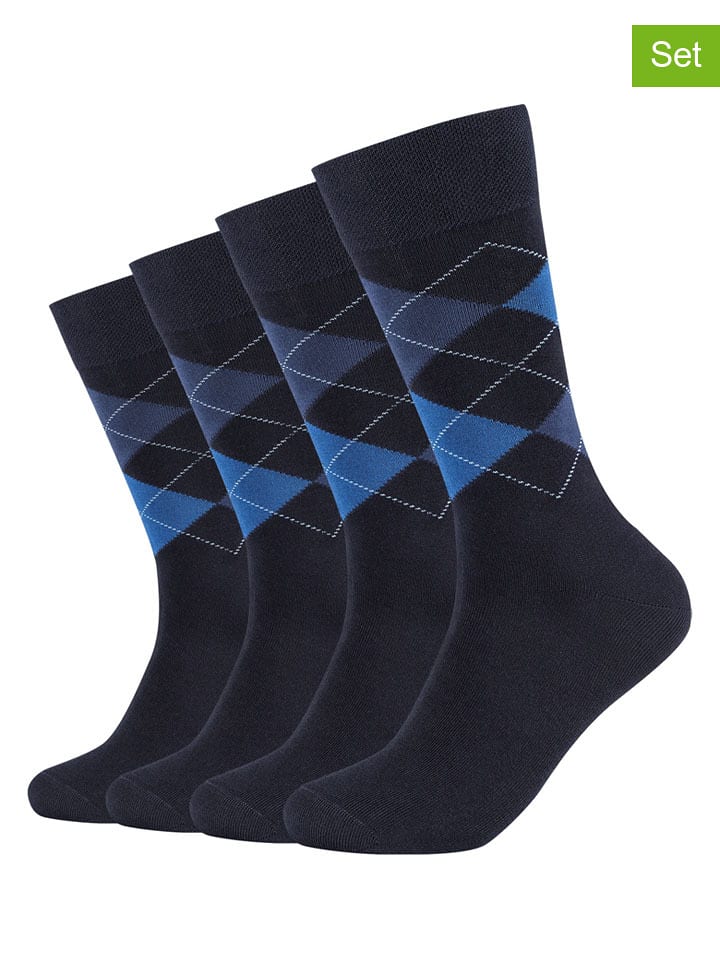 camano Skarpety (4 pary) w kolorze granatowym rozmiar: 43-46