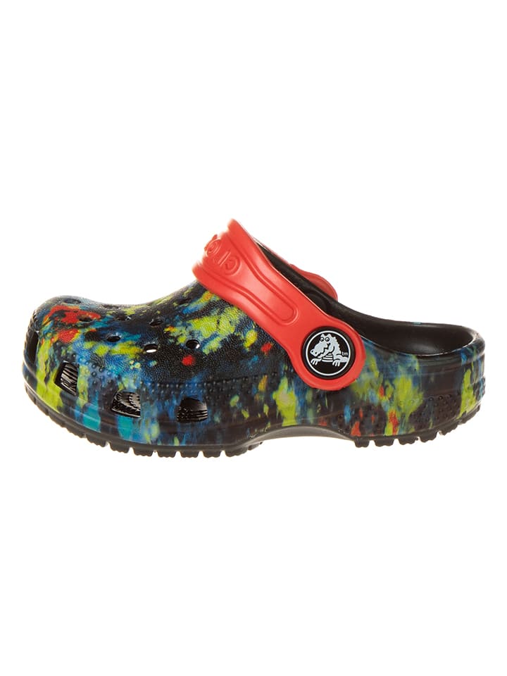 Crocs Chodaki "Tiedye Graphic" w kolorze czarnym ze wzorem rozmiar: 23/24