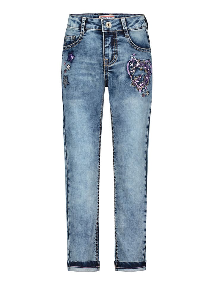 Salt and Pepper Dżinsy "Unicorn" - Regular fit - w kolorze niebieskim rozmiar: 134