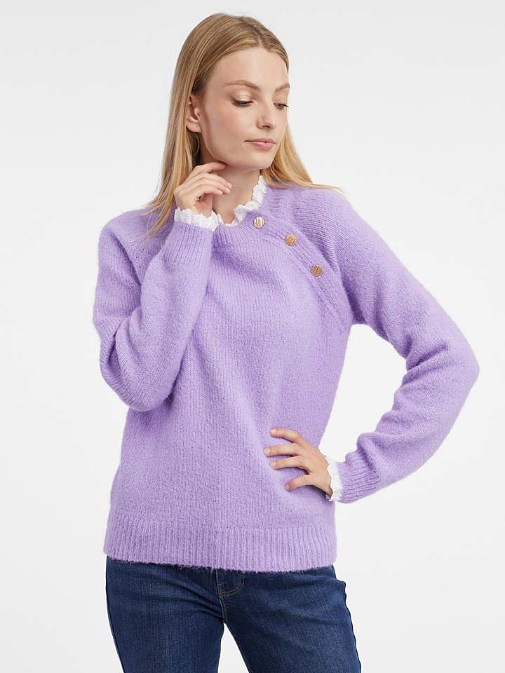 orsay Sweter w kolorze lawendowym rozmiar: M