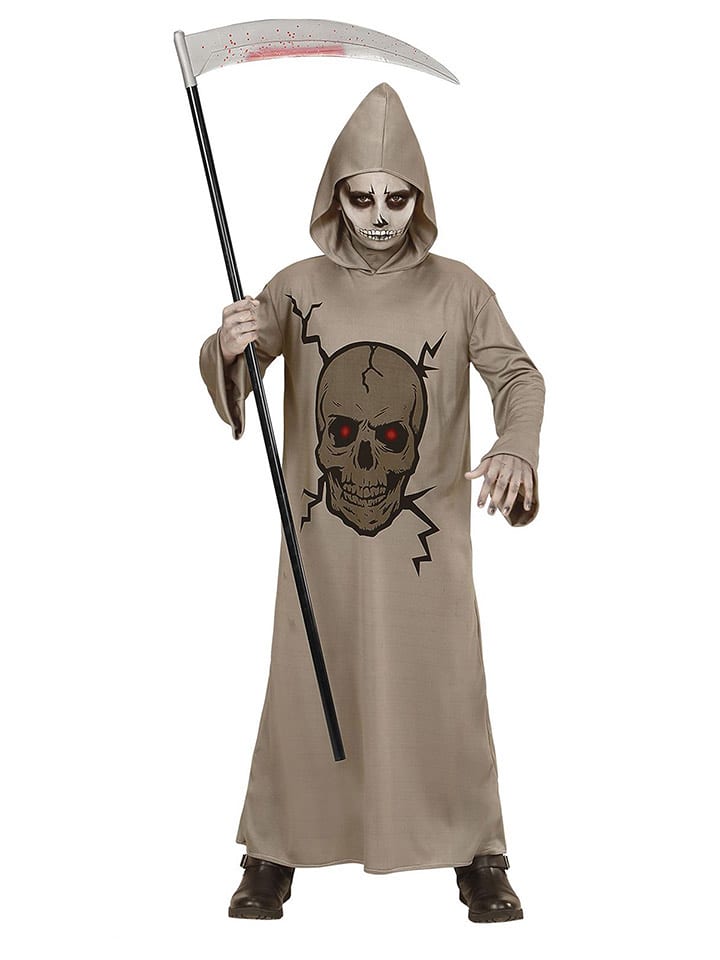 Carnival Party Peleryna kostiumowa "SKULL MASTER" w kolorze szarym rozmiar: 140